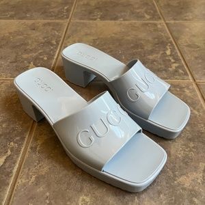 SOLD Gucci Rubber Mules Blue